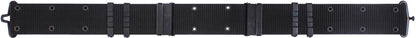 Black - Army Style Pistol Belt with Metal Buckle - Nylon