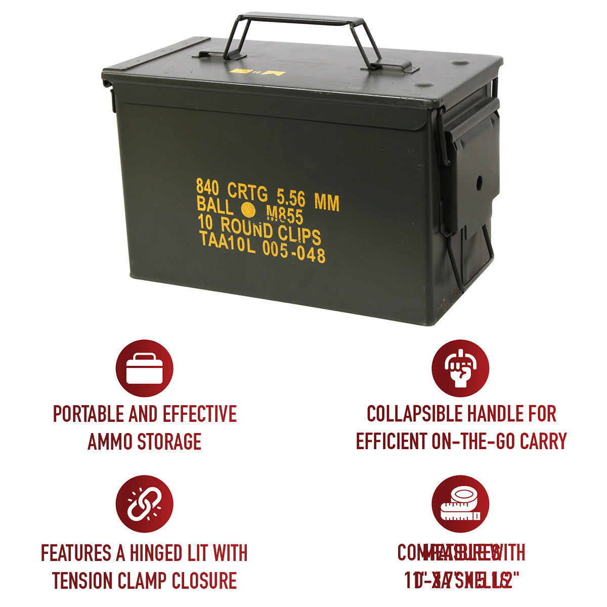 Metal Ammo Can .50 Cal. - Original US Military Surplus Used M2A1