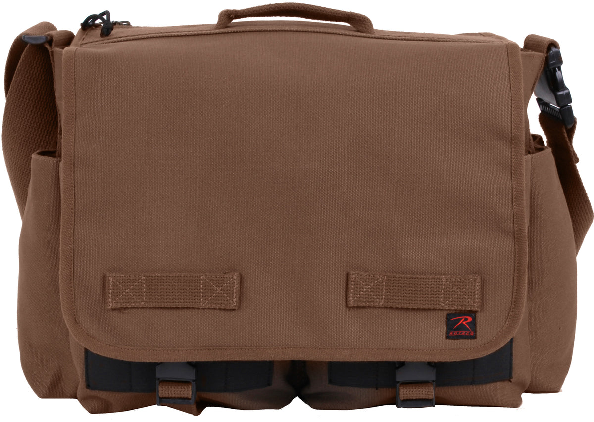 Brown - Concealed Carry Messenger Bag Tactical Discreet Gun Pistol Carry Bag CCW EDC