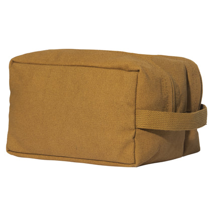 Coyote Brown - Canvas Dual Compartment Travel Kit