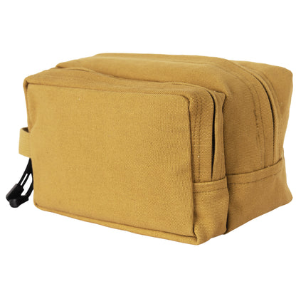 Coyote Brown - Canvas Dual Compartment Travel Kit