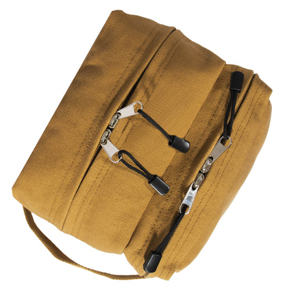 Coyote Brown - Canvas Dual Compartment Travel Kit