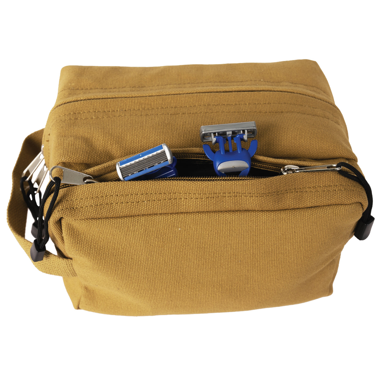 Coyote Brown - Canvas Dual Compartment Travel Kit