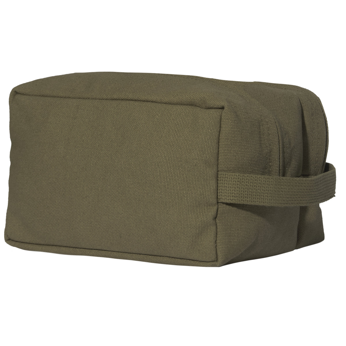 Olive Drab - Dual Compartment Travel and Shave Kit Bag - Cotton Canvas