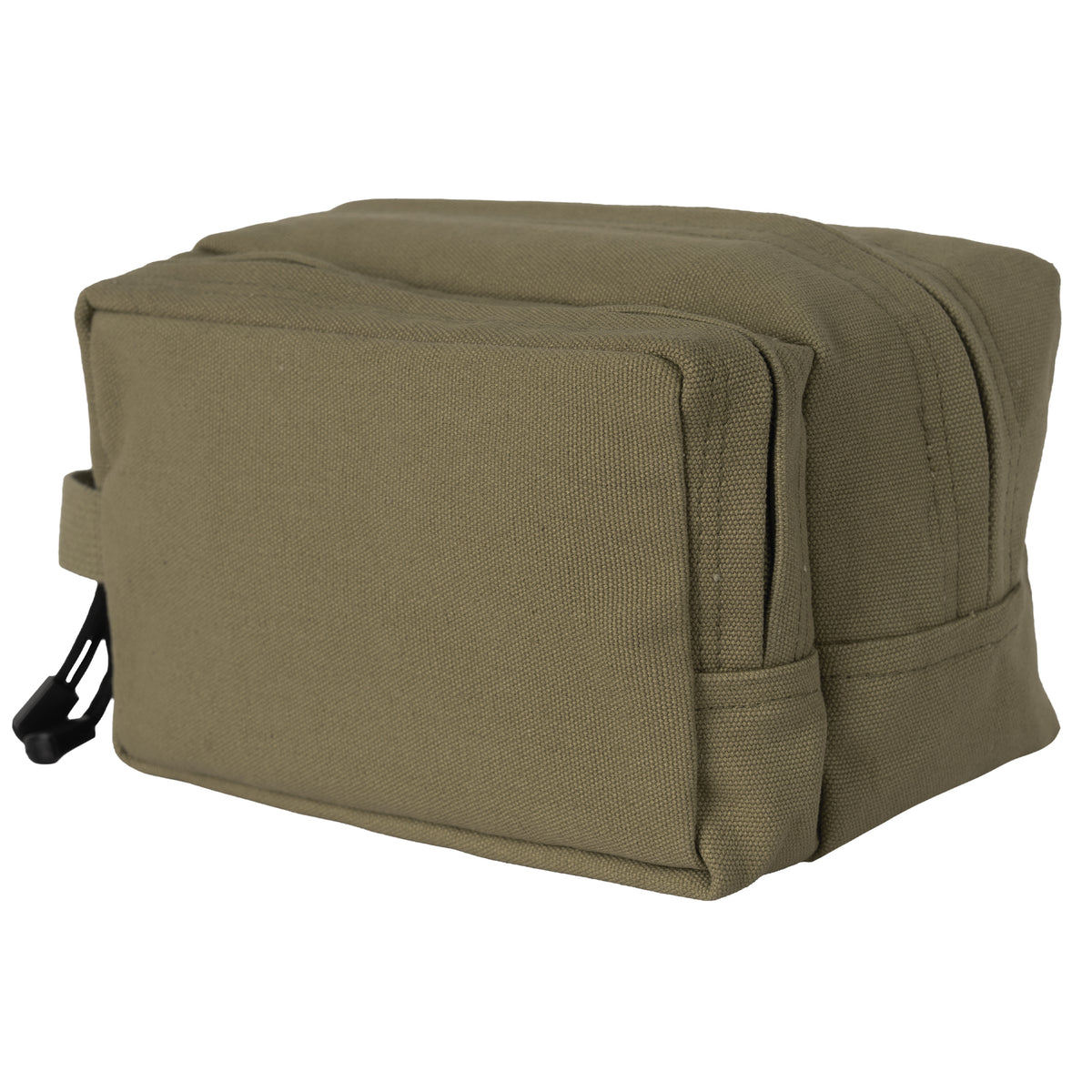 Olive Drab - Dual Compartment Travel and Shave Kit Bag - Cotton Canvas