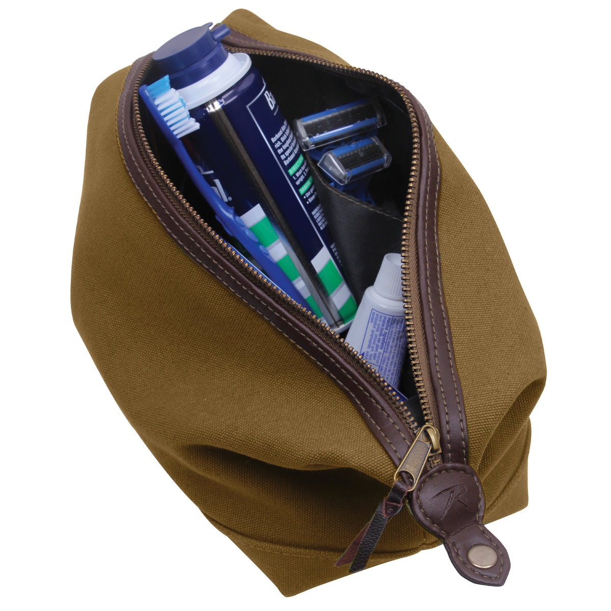 Coyote Brown - Canvas & Leather Travel Kit