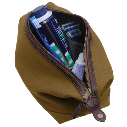 Coyote Brown - Canvas & Leather Travel Kit