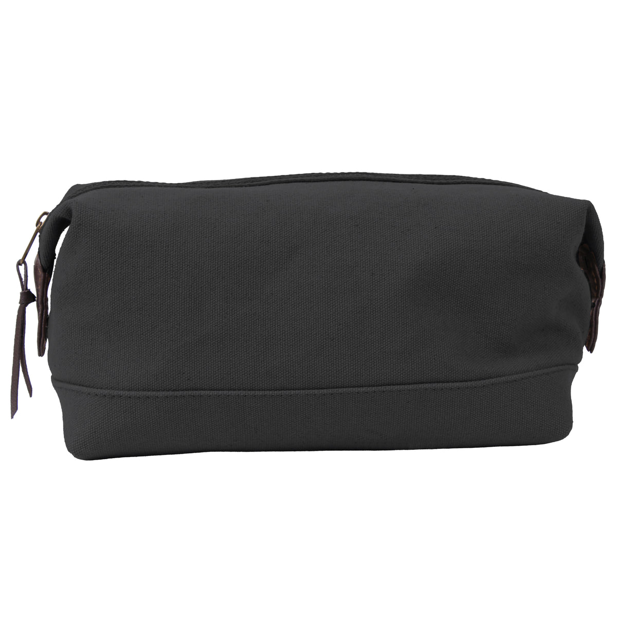 Charcoal Grey - Canvas & Leather Travel Kit