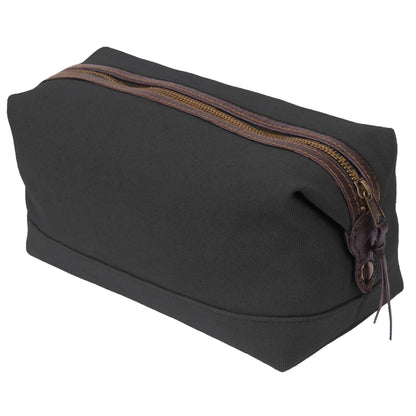 Charcoal Grey - Canvas & Leather Travel Kit