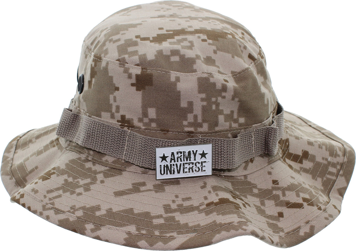 Tactical Boonie Hat Military Bucket Cap Camo Digital or Solid Wide Brim Sun Fishing Bush Booney Hunting Headwear