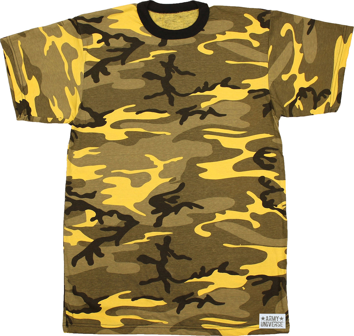Tactical Camouflage T-Shirt Army Fashion Color Camo Military Crewneck Short Sleeve Top Tee Shirt