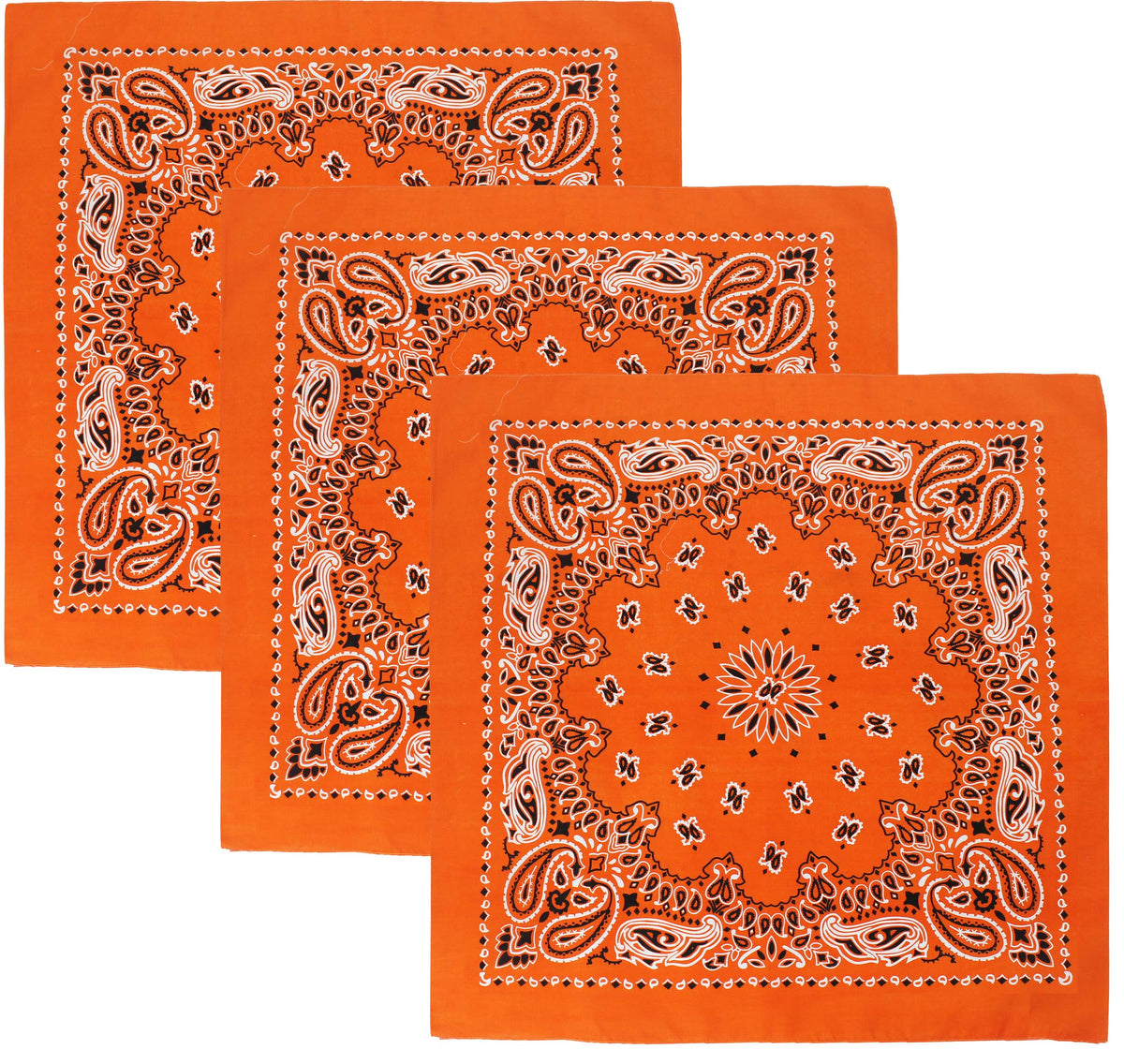 Trainmen Paisley 27" Jumbo Military Bandana Head Scarf Do-rag 100% Cotton Bandanna Face Cover 3-Pack