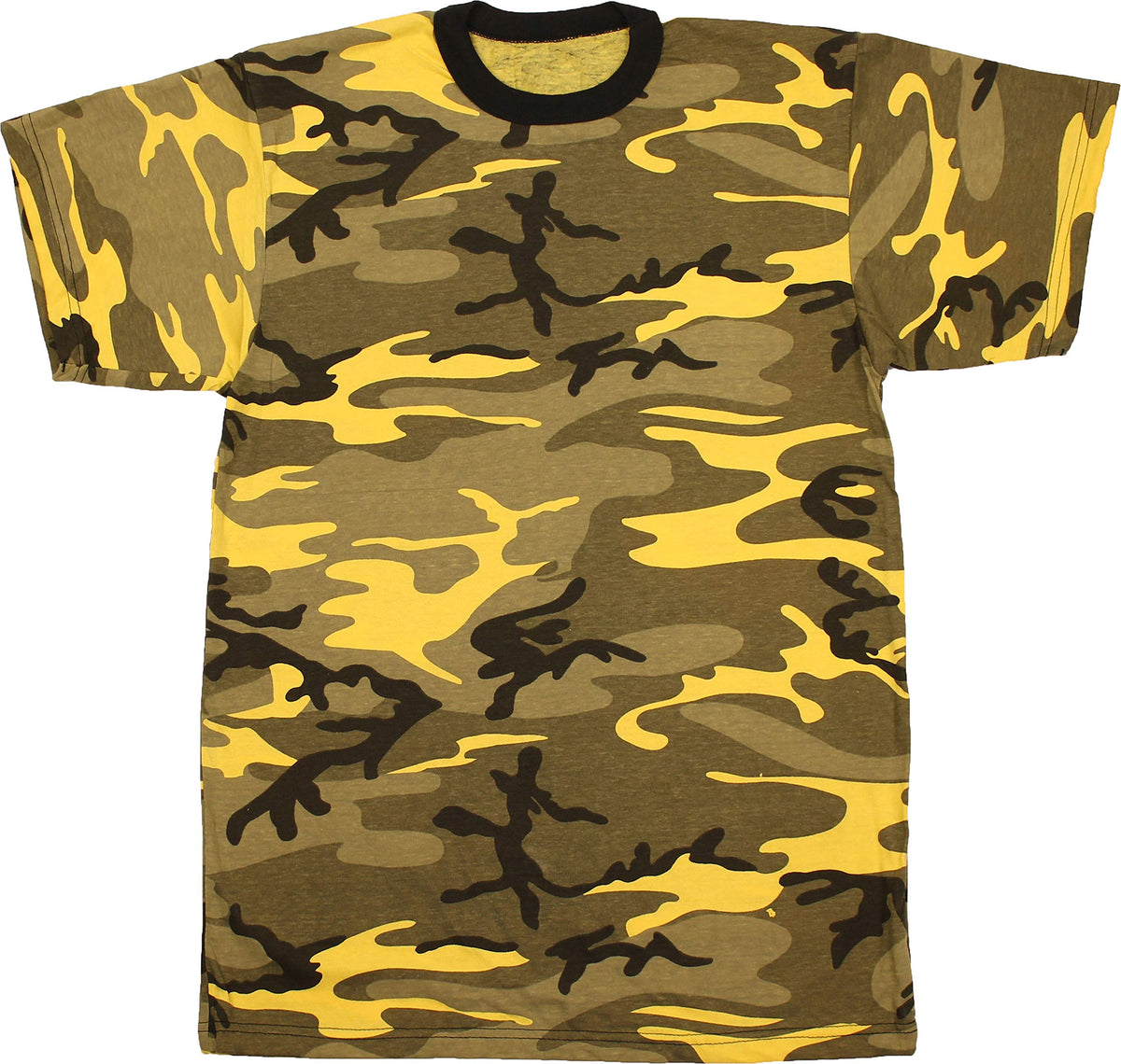 Tactical Camouflage T-Shirt Army Fashion Color Camo Military Crewneck Short Sleeve Top Tee Shirt
