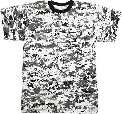 Tactical Camouflage T-Shirt Army Fashion Color Camo Military Crewneck Short Sleeve Top Tee Shirt