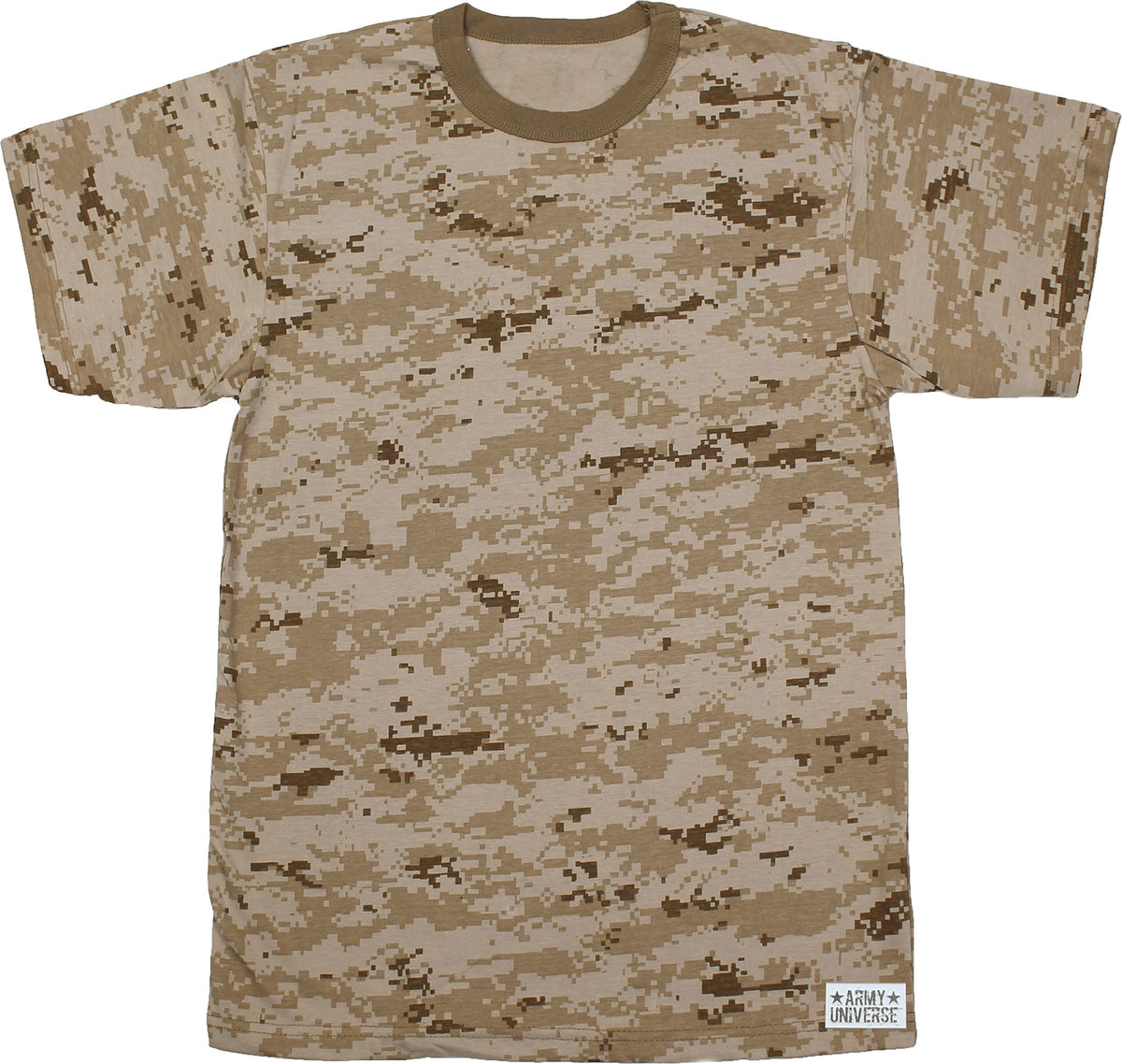 Tactical Camouflage T-Shirt Army Fashion Color Camo Military Crewneck Short Sleeve Top Tee Shirt