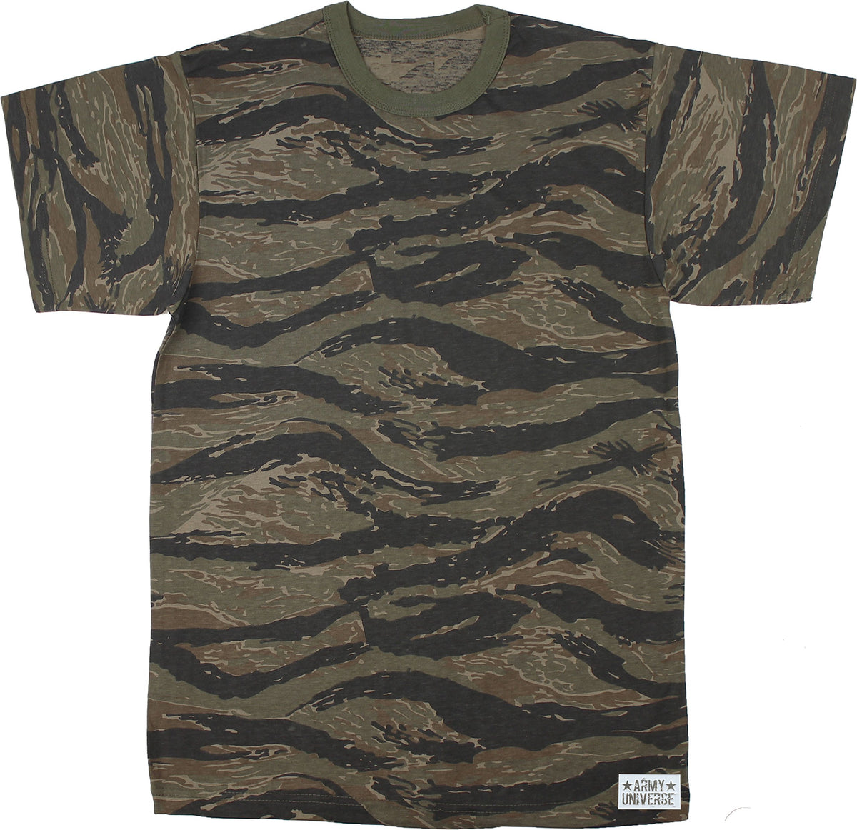 Tactical Camouflage T-Shirt Army Fashion Color Camo Military Crewneck Short Sleeve Top Tee Shirt