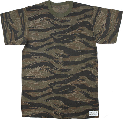 Tactical Camouflage T-Shirt Army Fashion Color Camo Military Crewneck Short Sleeve Top Tee Shirt