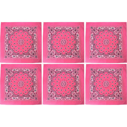 Trainmen Paisley 27" Jumbo Military Bandana Head Scarf Do-rag 100% Cotton Bandanna Face Cover 6-Pack