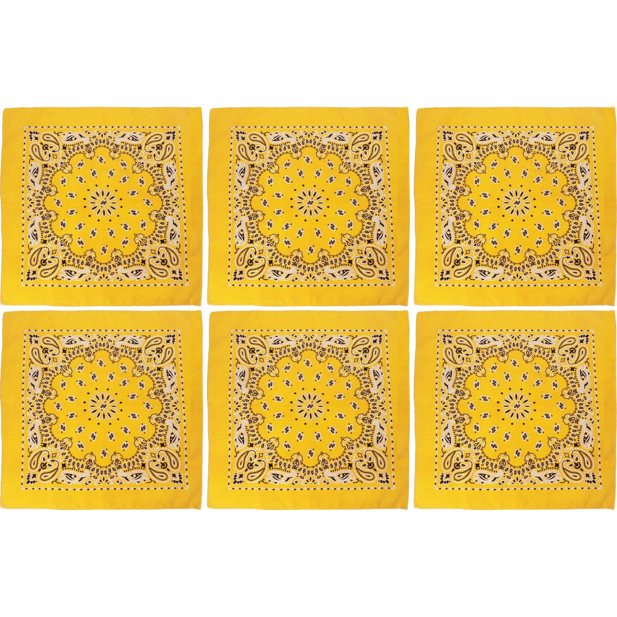 Trainmen Paisley 27" Jumbo Military Bandana Head Scarf Do-rag 100% Cotton Bandanna Face Cover 6-Pack