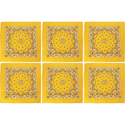 Trainmen Paisley 27" Jumbo Military Bandana Head Scarf Do-rag 100% Cotton Bandanna Face Cover 6-Pack