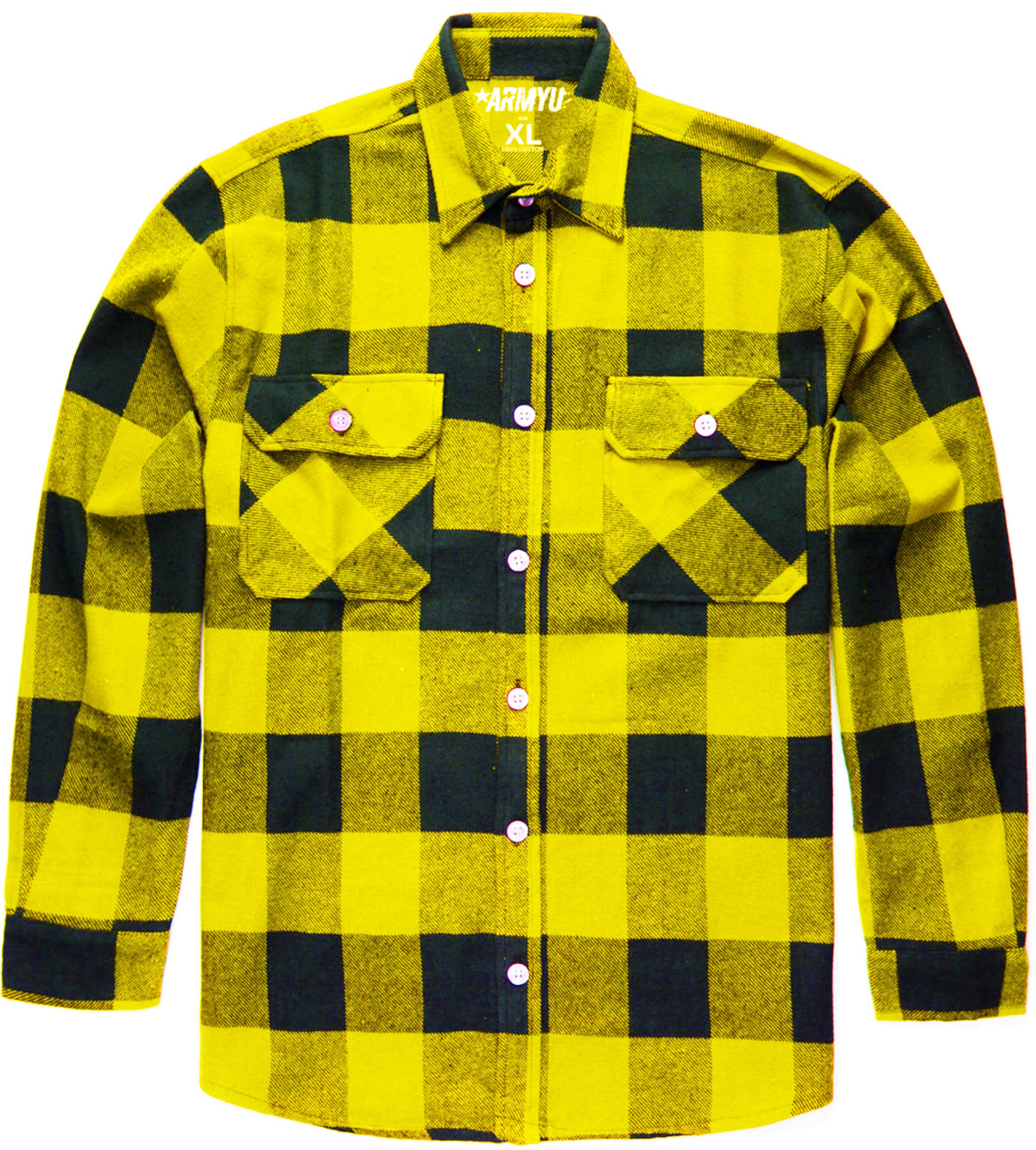 Extra Heavyweight Buffalo Plaid Flannel Shirt Cotton Outdoor Work Button Down Men's Shirt