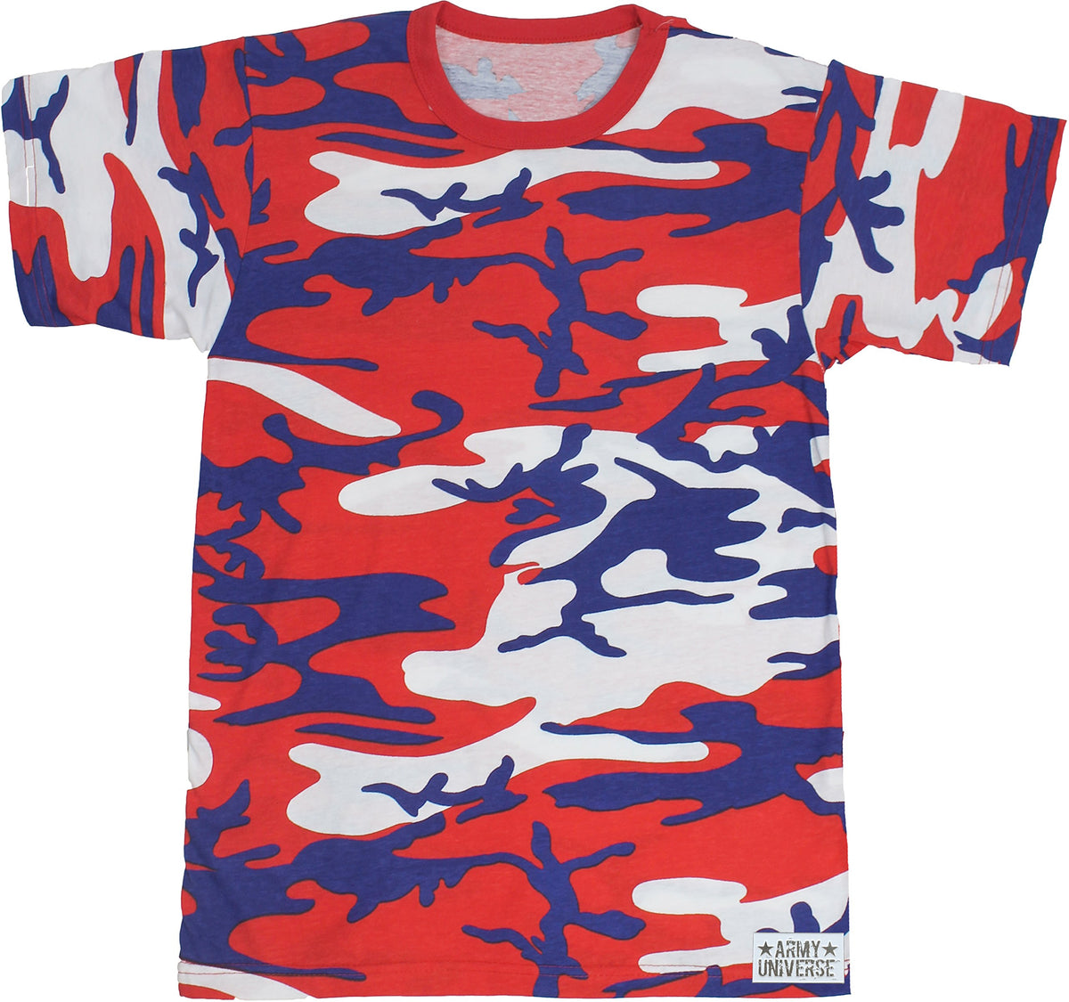 Tactical Camouflage T-Shirt Army Fashion Color Camo Military Crewneck Short Sleeve Top Tee Shirt