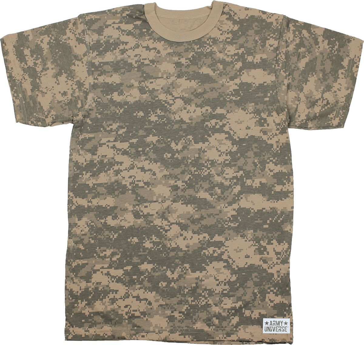 Tactical Camouflage T-Shirt Army Fashion Color Camo Military Crewneck Short Sleeve Top Tee Shirt