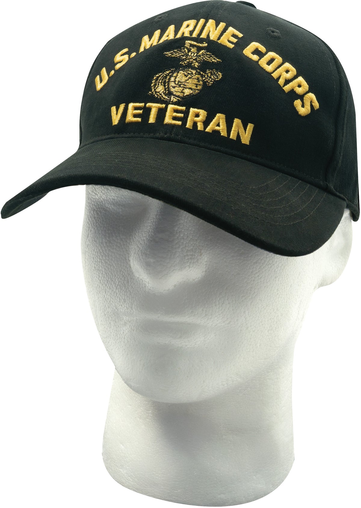 Black - US MARINE CORPS VETERAN Low Profile Deluxe Adjustable Cap