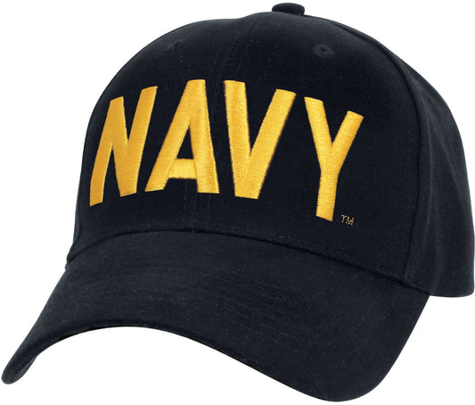 Navy Blue - NAVY Adjustable Cap with Gold Lettering
