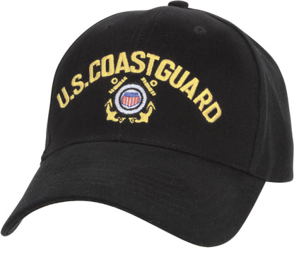 Black - US COAST GUARD Adjustable Cap with Emblem