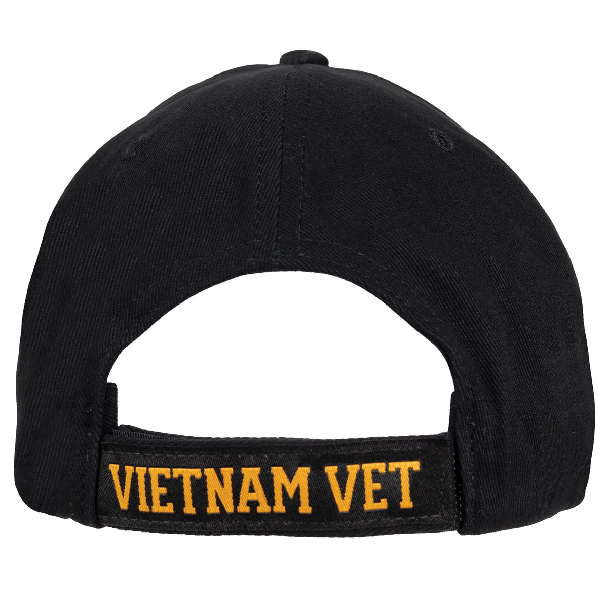 Black - Deluxe VIETNAM VETERAN Adjustable Baseball Cap, Structured, Brushed Cotton