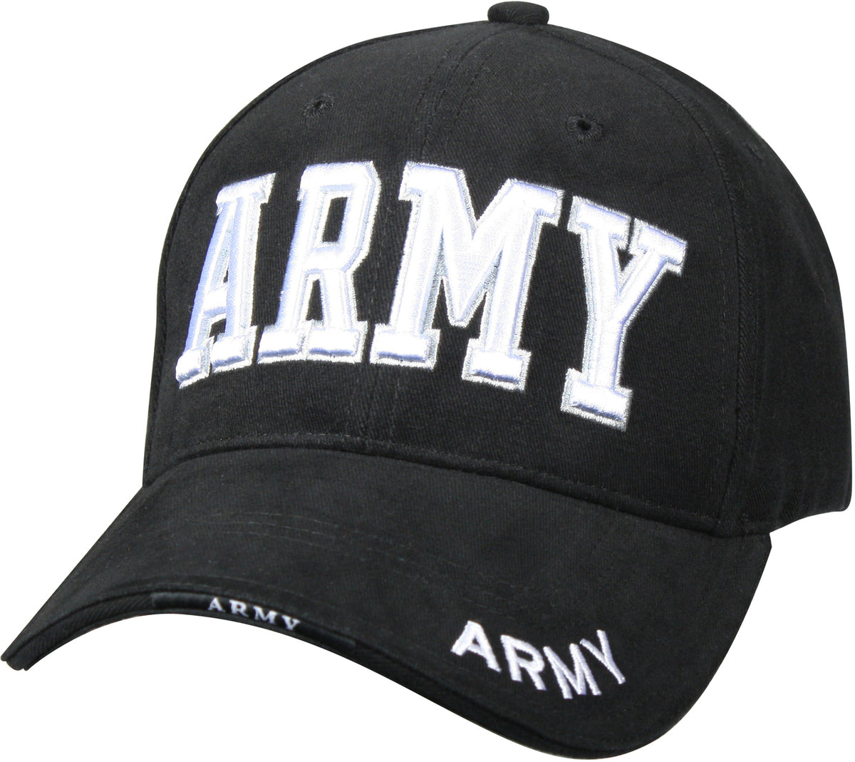 Black - ARMY Deluxe Adjustable Cap