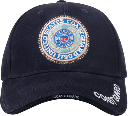 Navy Blue - US COAST GUARD Deluxe Adjustable Cap with Emblem
