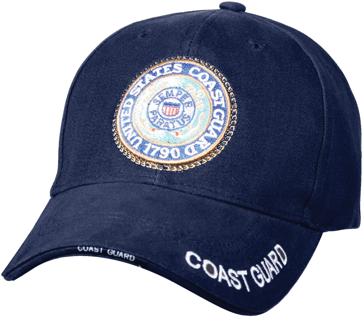 Navy Blue - US COAST GUARD Deluxe Adjustable Cap with Emblem