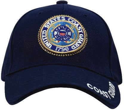 Navy Blue - US COAST GUARD Deluxe Adjustable Cap with Emblem