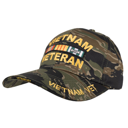 Tiger Stripe Camouflage - Deluxe VIETNAM VETERAN Baseball Cap - Brushed Cotton - Adjustable