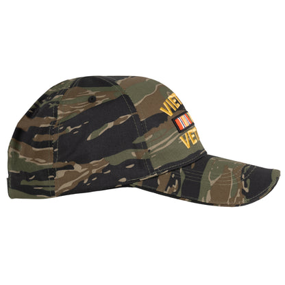 Tiger Stripe Camouflage - Deluxe VIETNAM VETERAN Baseball Cap - Brushed Cotton - Adjustable
