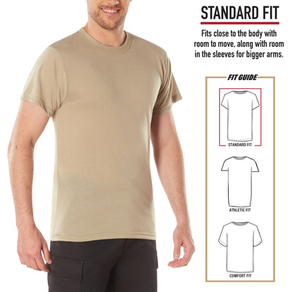 Black - Military GI Moisture Wicking Short Sleeve T-Shirt - Polyester