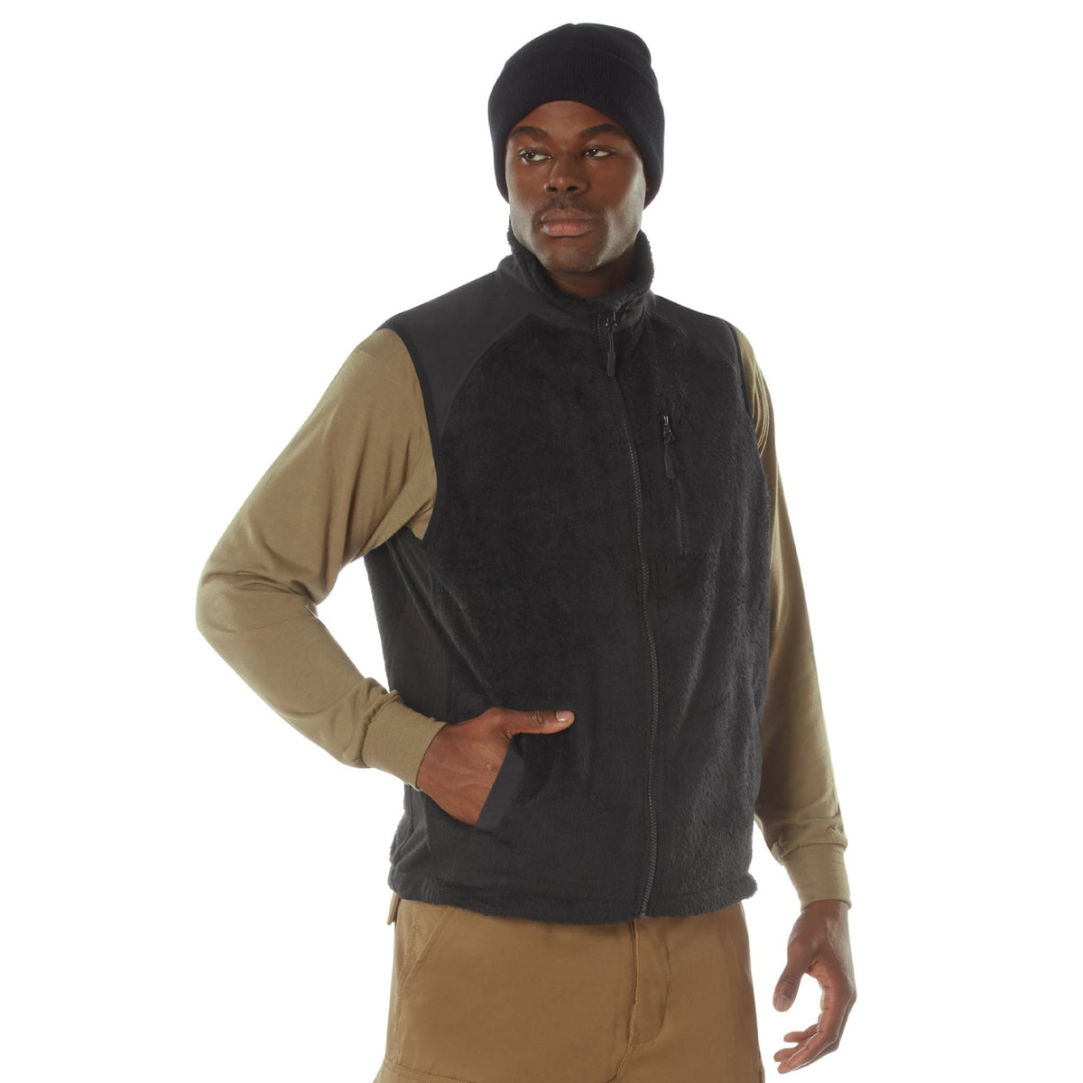 Rothco E.C.W.C.S. Polar Fleece Insulated Vest - Black