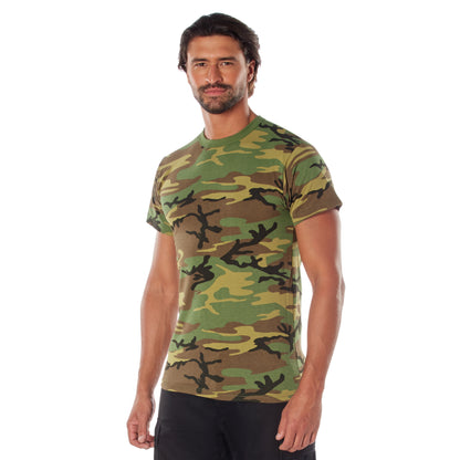 Woodland Camo - Tactical Heavyweight Short Sleeve T-Shirt, Poly/Cotton