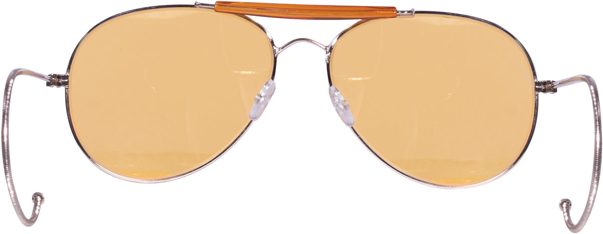 Yellow Lenses - US Air Force Style Aviator Sunglasses with Case