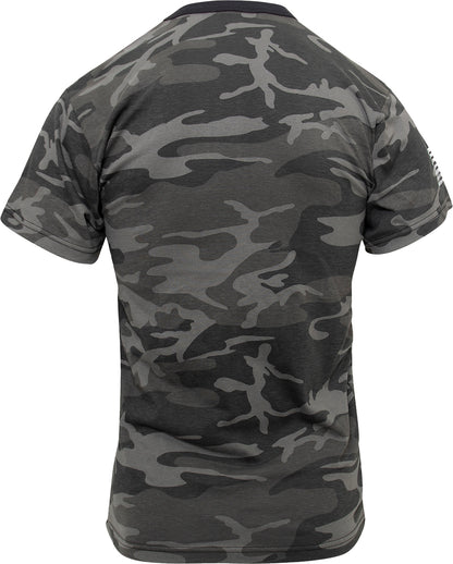 Black Camo - US Flag T-Shirt