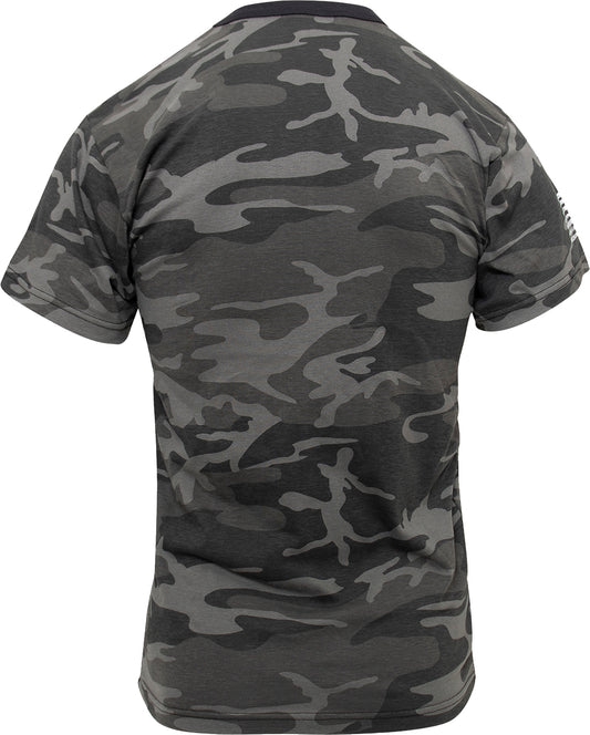 Black Camo - US Flag T-Shirt