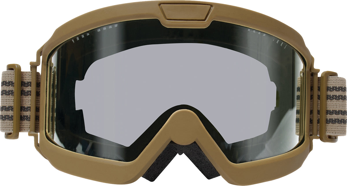 Coyote Brown Smoke & Clear ANSI Ballistic OTG Goggles