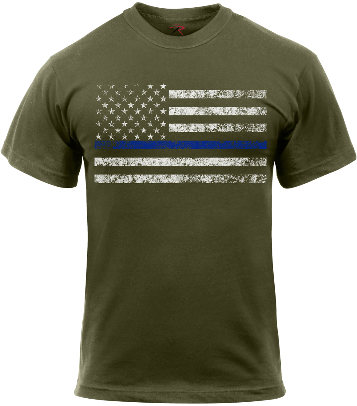 Olive Drab - Thin Blue Line T-Shirt