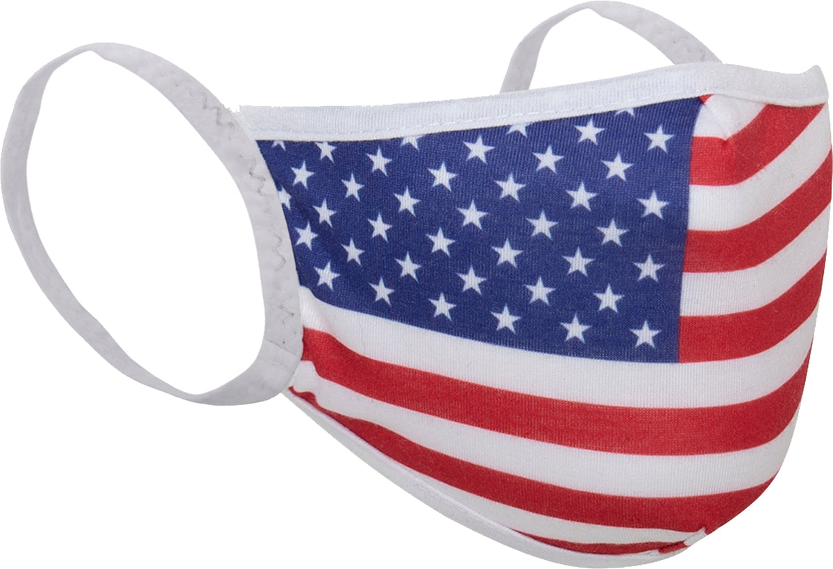 US Flag Reusable 3 Layer Facemask