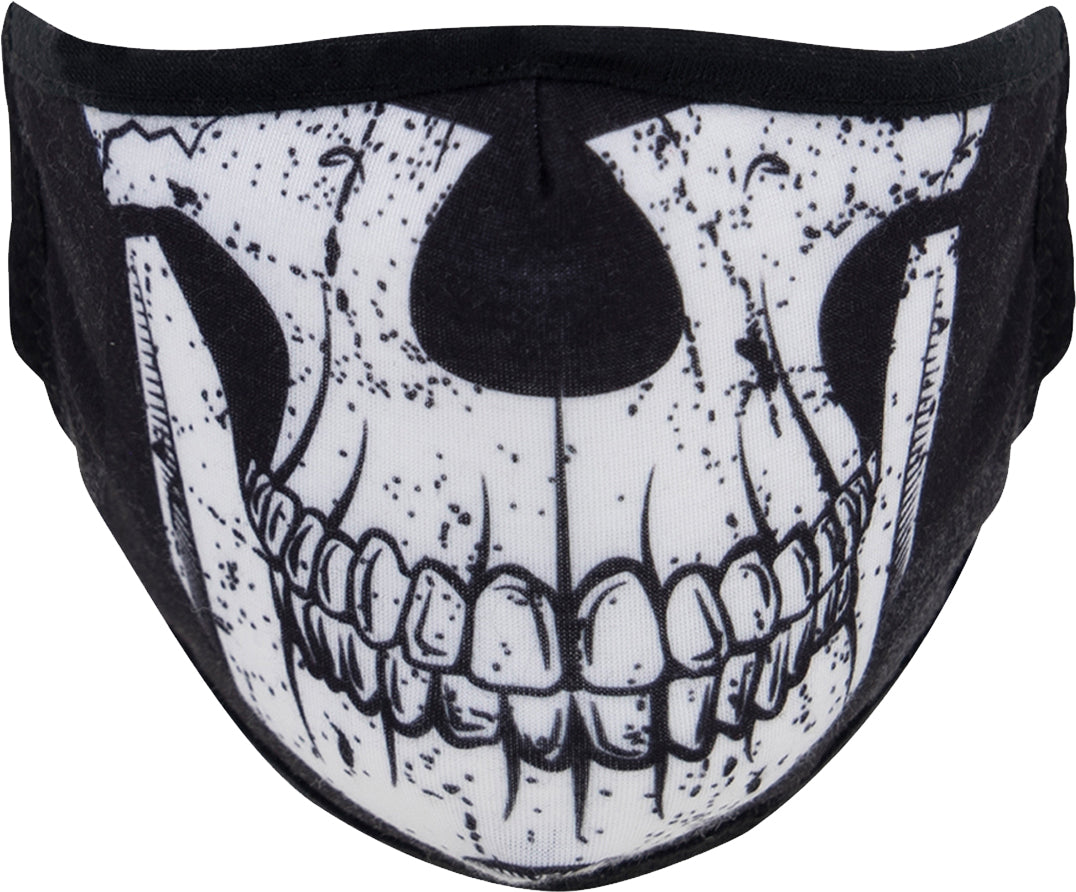 Half Skull Reusable 3-Layer Polyester Face Mask