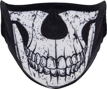 Half Skull Reusable 3-Layer Polyester Face Mask
