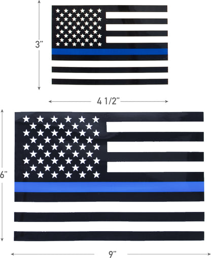 Transparent Thin Blue Line Flag Decal