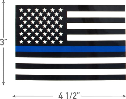 Transparent Thin Blue Line Flag Decal